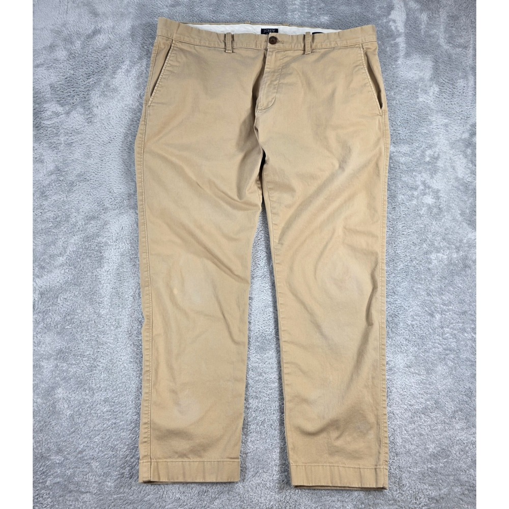 J.Crew Flex Slim Fit Flex Re-Imagined Chino Pants Khaki 36x30 (28) Mens Trousers